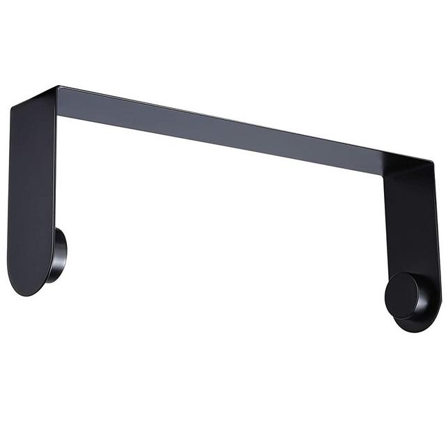 YIGII Black Paper Towel Holder Wall Mount - Under Cabinet Self Adhesive Paper Towel Rack for Kitchen, SUS-304 Stainless Steel
