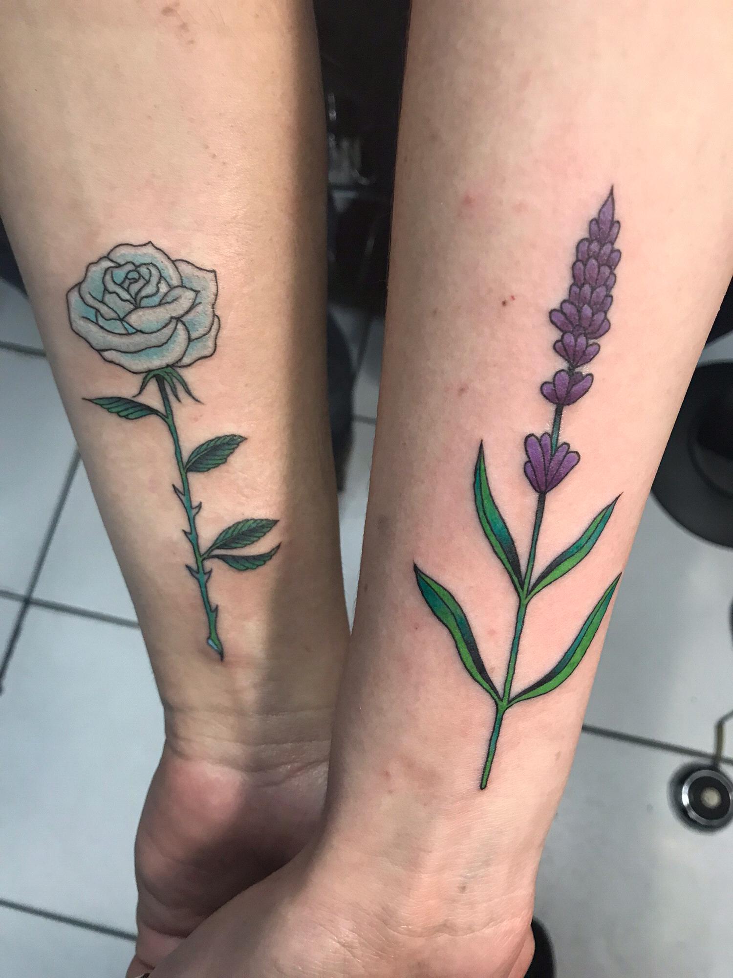 Permanent markings of our love - tattoos of each other’s favorite flowers