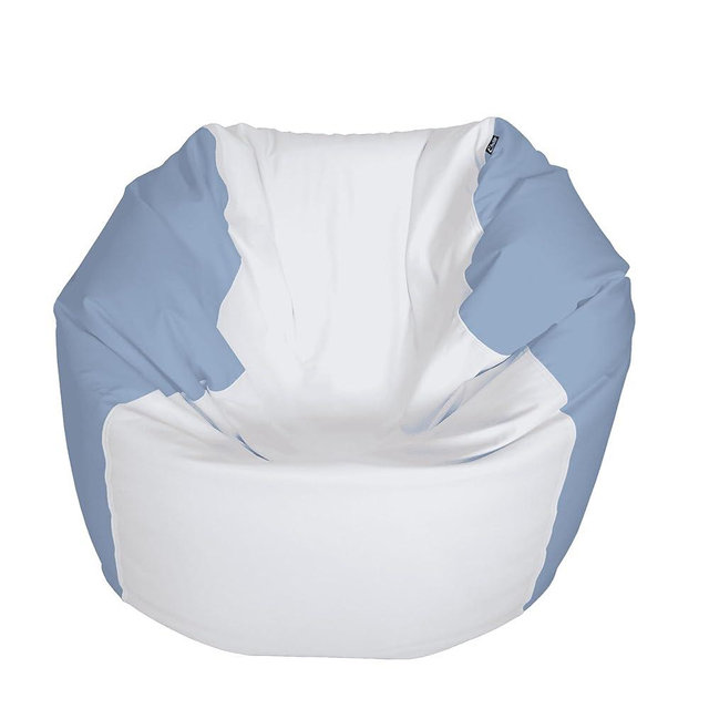 E-SeaRider Round Marine Beanbag (Medium, Multi) (White/CarolinaBlue)
