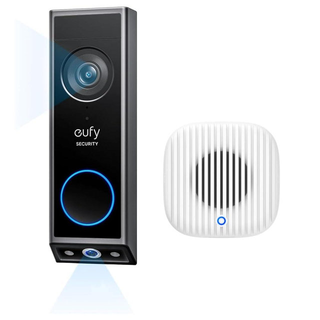 eufy Security Video Doorbell E340 with Chime 2,2K Full HD Dual Cameras&Head-to-Toe View, Doorbell Camera Wireless&Wired,Delivery Guard,Color Night Vision,Two-Way Talk,Motion Detection, No Monthly Fee
