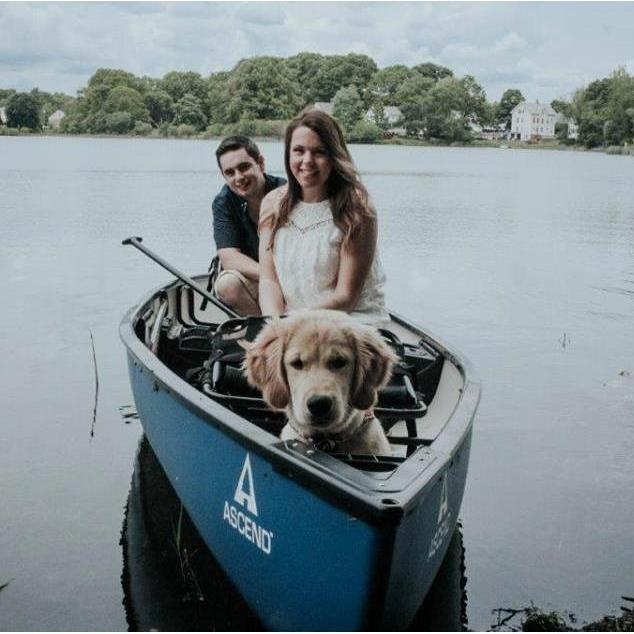 Nesta loves the canoe just as much as we do!