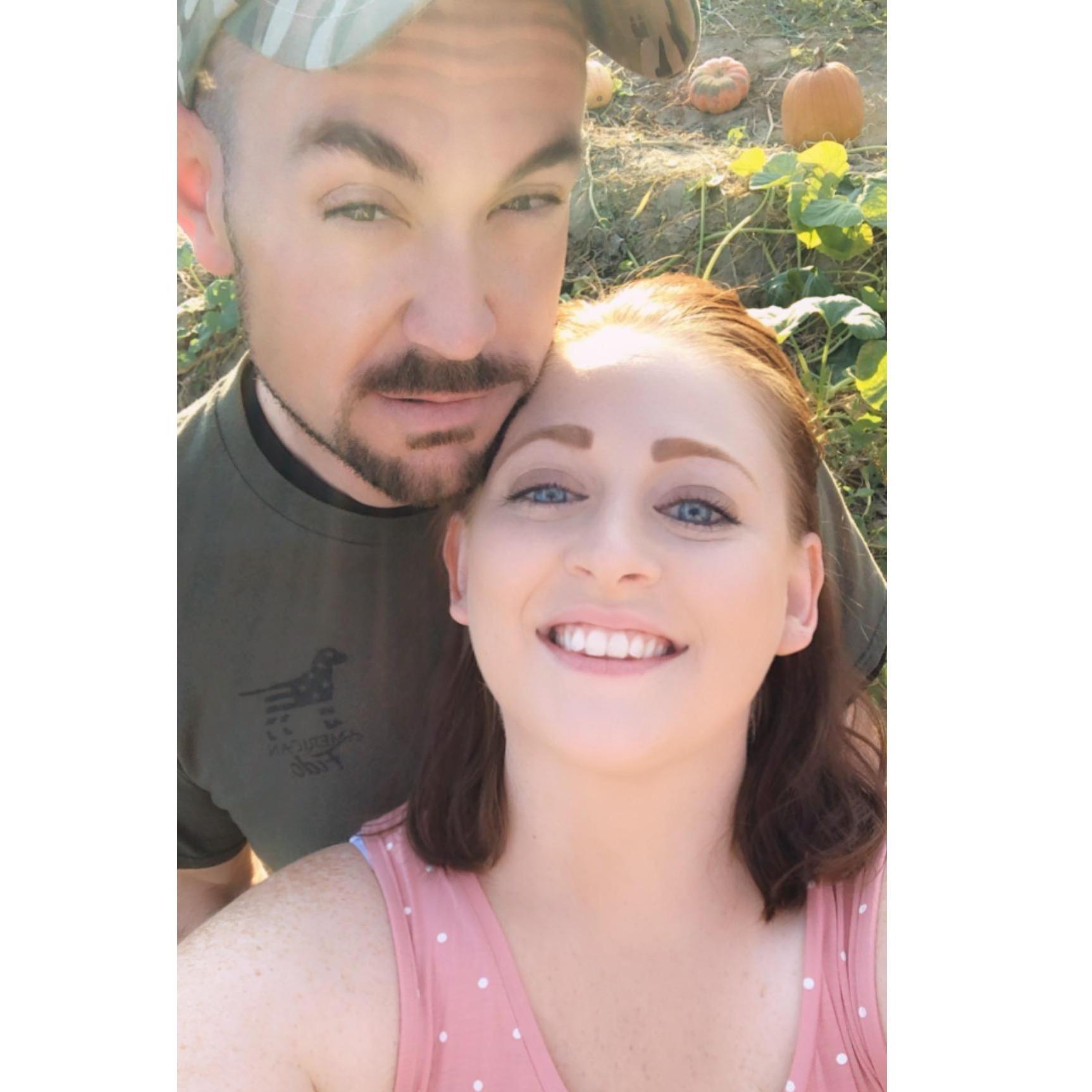 Picking out pumpkins while my mom was in town