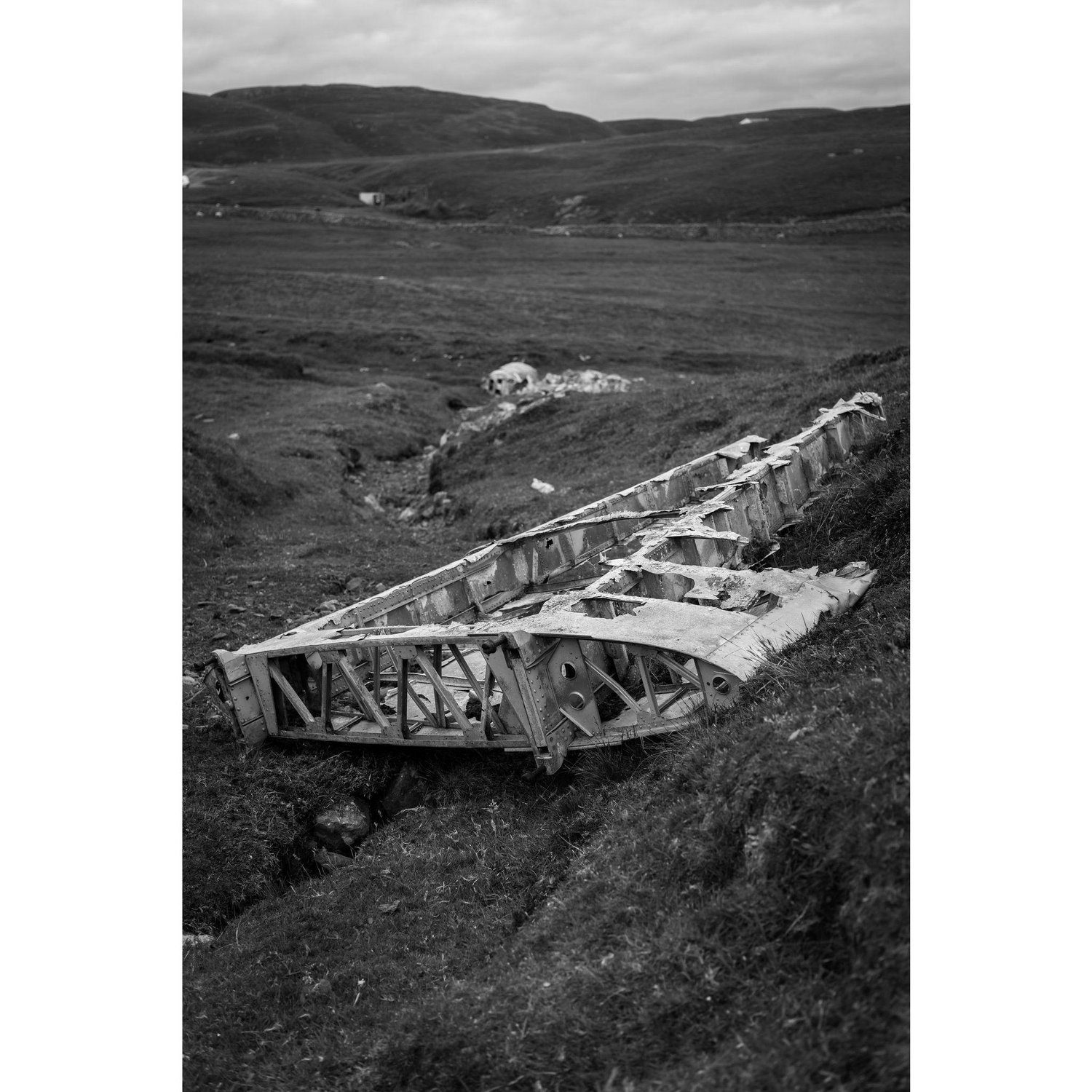 Remains of the Heinkel 111 aircraft shot down during WW2 at Vaasetter