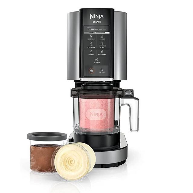 Ninja NC301 CREAMi, Ice Cream, Gelato, Milkshake, Sorbet, and Smoothie Bowl Maker, 7 One-Touch Programs, Silver