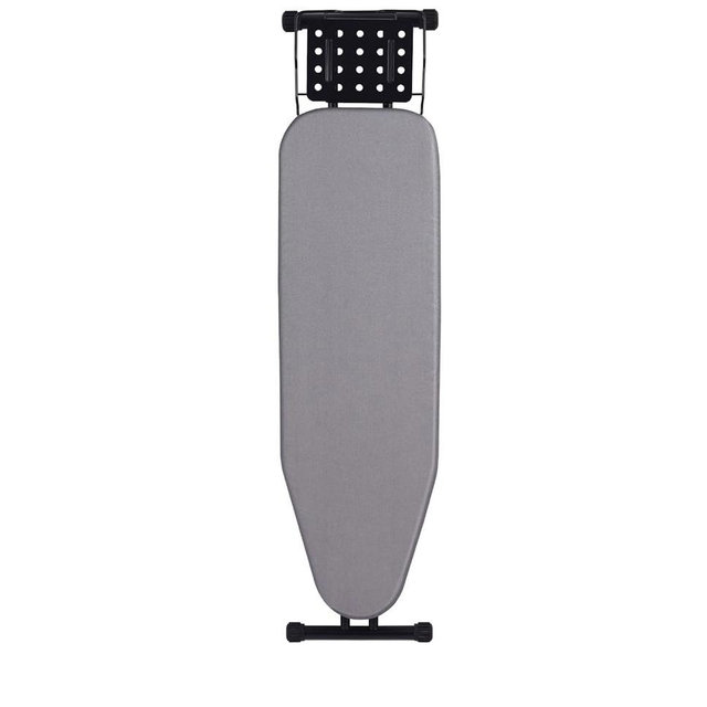 Deluxe Ironing Board with Heat Resistant Cover and Thicken Felt Pad, Heavy Sturdy Legs,Full Size Hanger Iron Board,Foldable (L-Grey)