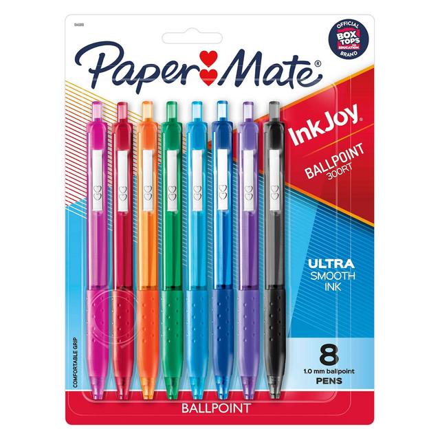 Paper Mate Inkjoy 8pk 300RT Retractable Ballpoint Pens Multicolor