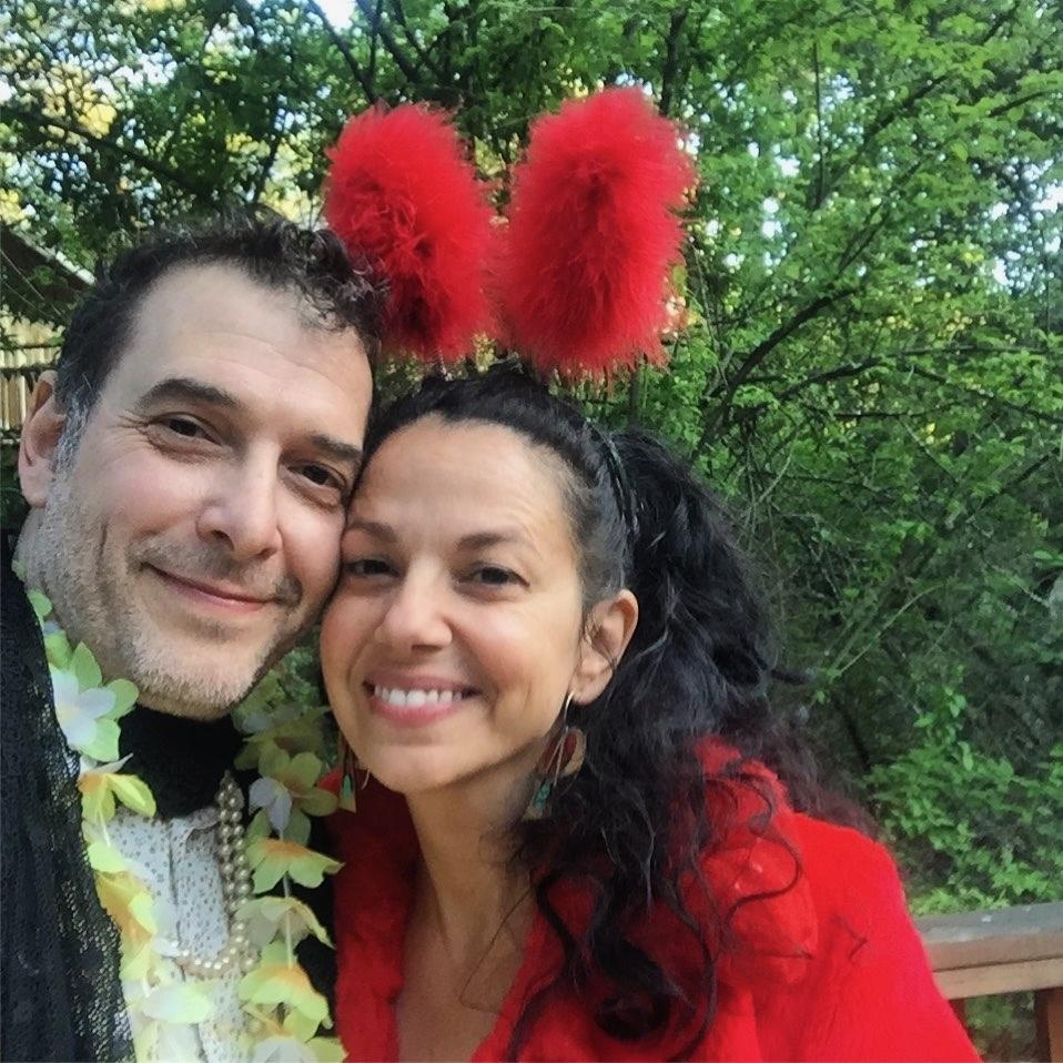 April 1, 2020. Had to cancel Jessica's in person 50th bday party trip so dressed up and had a dance party with 100 friends virtually to try to uplift folks during a challenging time.
