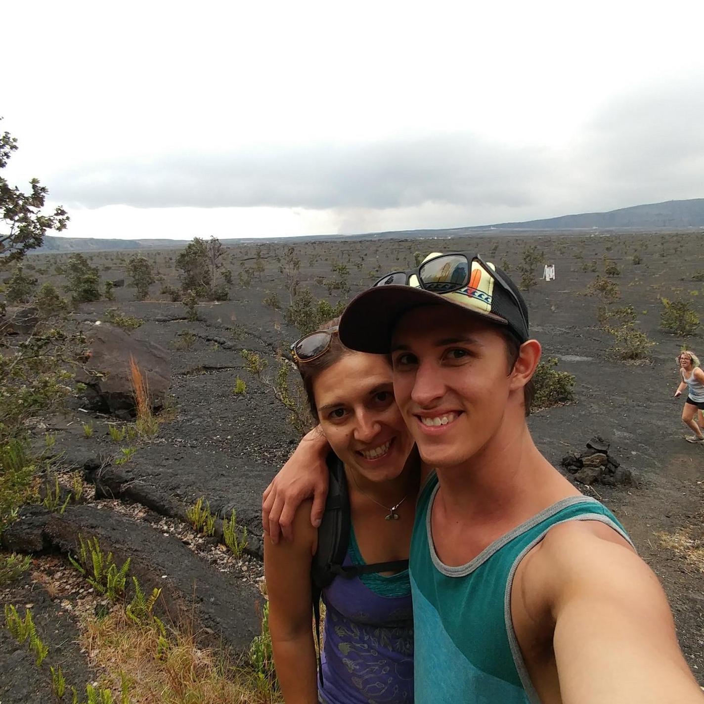 The best photobomb Deena has ever made happen, in a crater no less 🌋