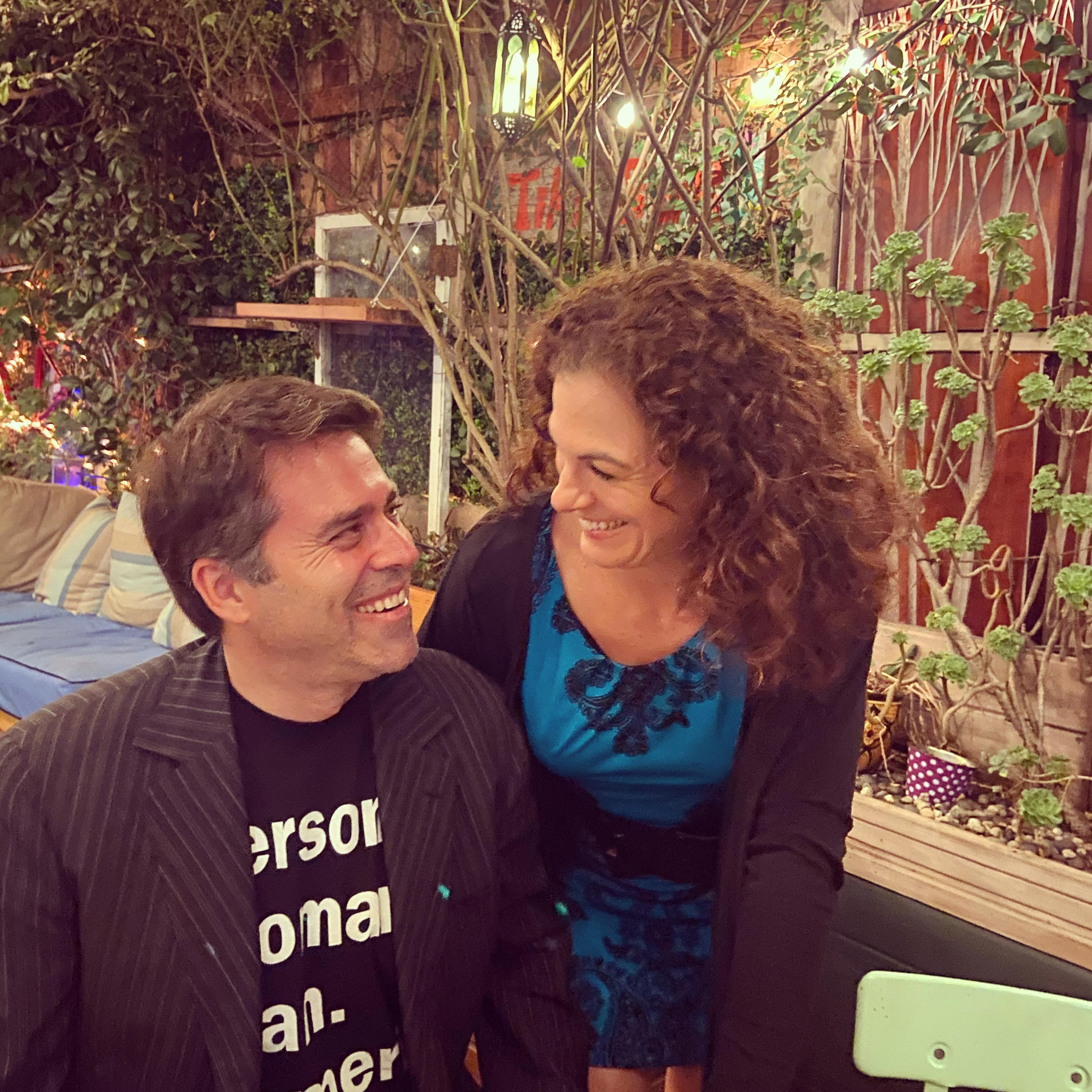 We were at a dinner party but only had eyes for each other.