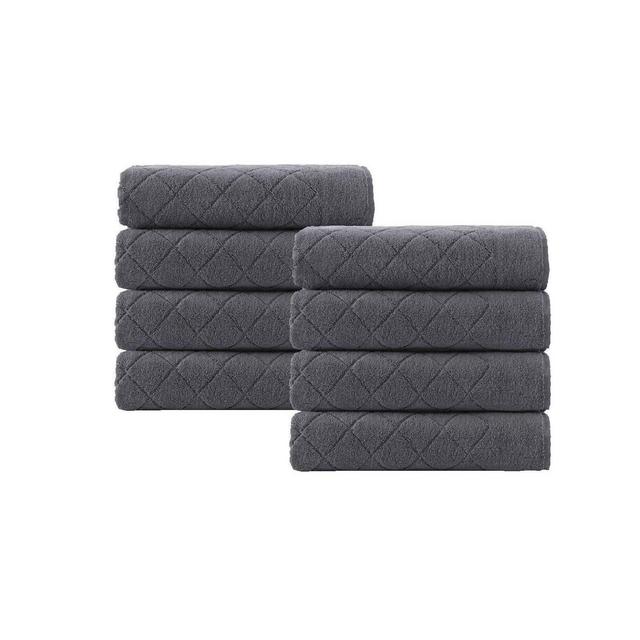 8pc Gracious Turkish Cotton Hand Towel Set Blue - Enchante Home