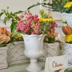 Berry & Thread Petite Parterre Garden 5″ Vase – Whitewash