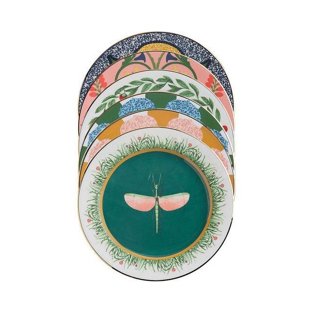La DoubleJ Libellula Dessert Plates, Set of 6