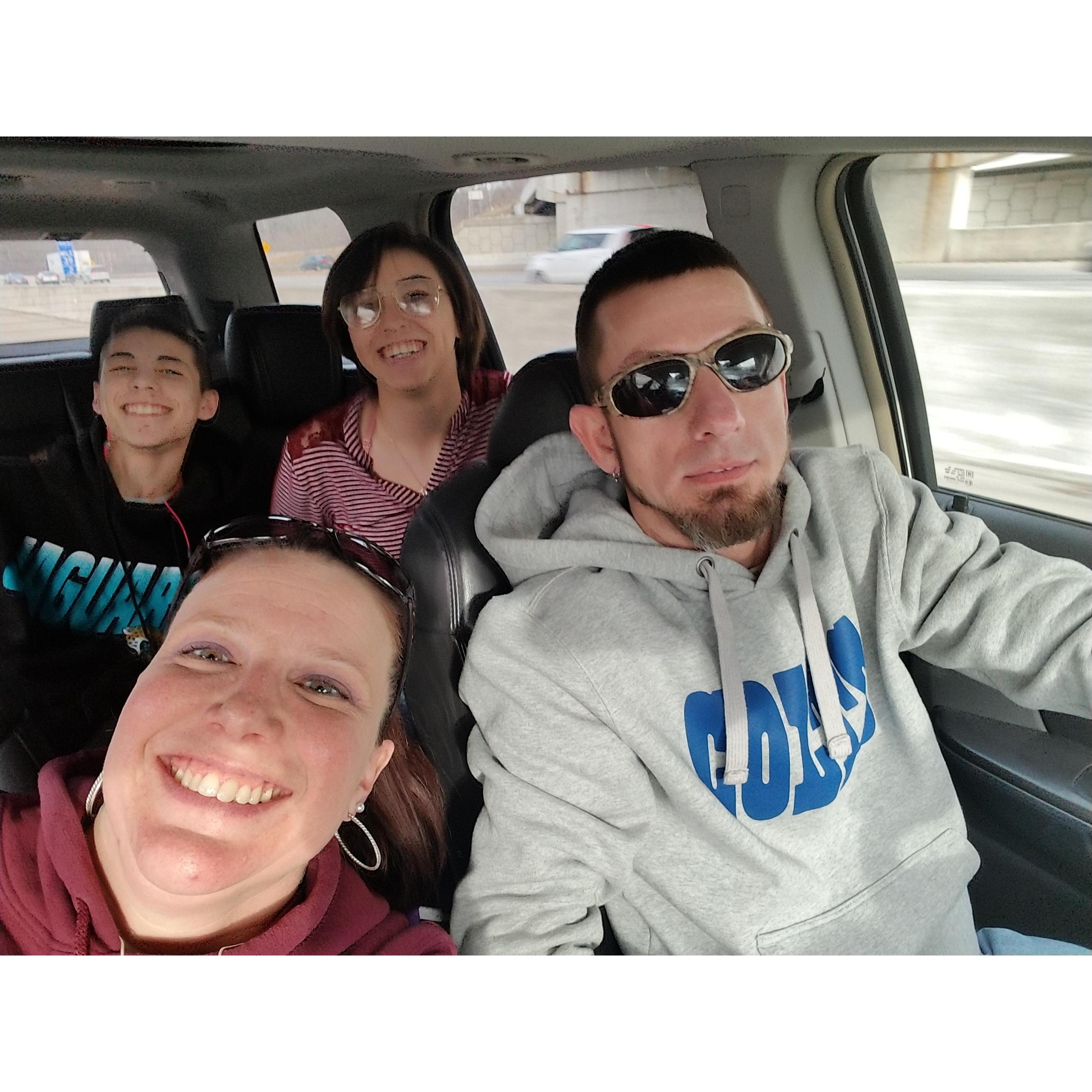 Road trip to TN, for our first football game together.