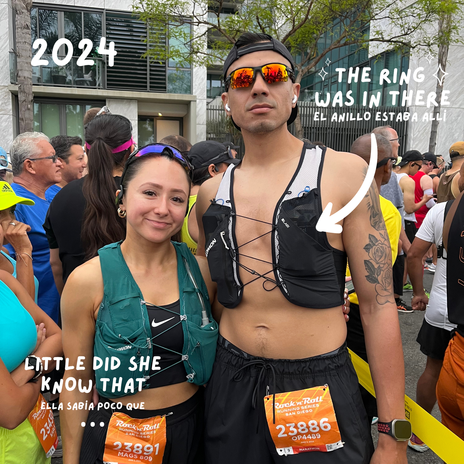 Rock 'n' Roll San Diego — Our first marathon together. | Nuestro primer maratón juntos.