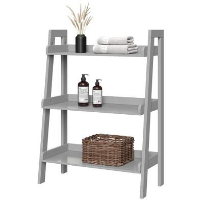 3 Tier Ladder Bathroom Shelf Gray