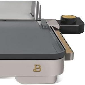 Beautiful XL Electric Griddle 12" x 22" - Non-Stick Flat Top Grill by Drew Barrymore - Extra Large Indoor Cooking Surface for Pancakes, Breakfast & Family Meals - Kitchen Appliance (Porcini-Taupe)