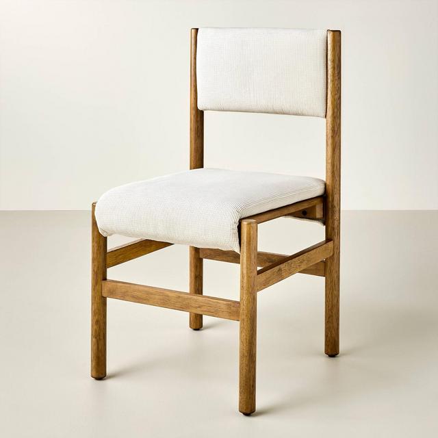 Dowel Leg Upholstered Armless Dining Chair - Cream - Hearth & Hand™ with Magnolia Furniture