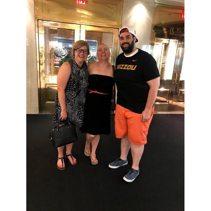 We celebrated our engagement with Heather--- Jeff proposed 15 minutes before we were set to meet her! She had no idea--- she's SUCH a good sport.