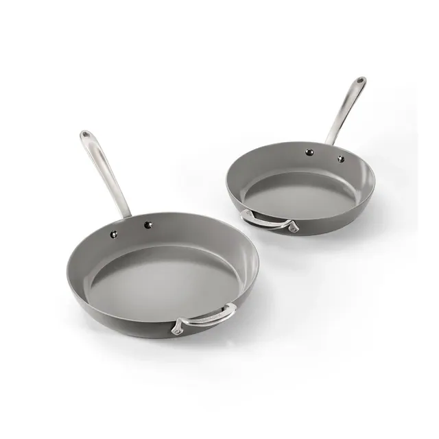 All-Clad 10.5" & 12" HA1® Ceramic Nonstick Fry Pan Set, Light Gray