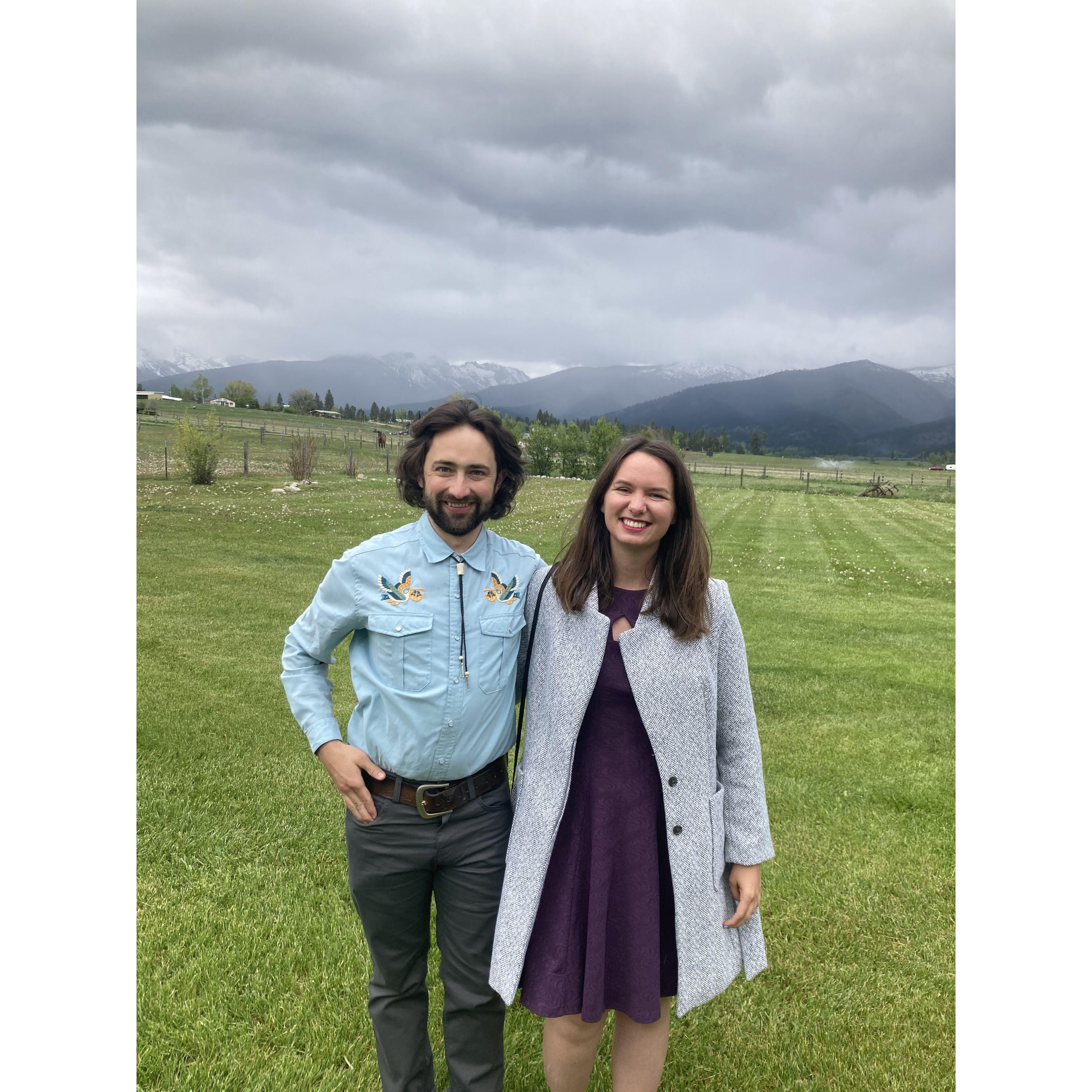 Kira & CL's wedding in the Bitterroot Valley in spring 2021