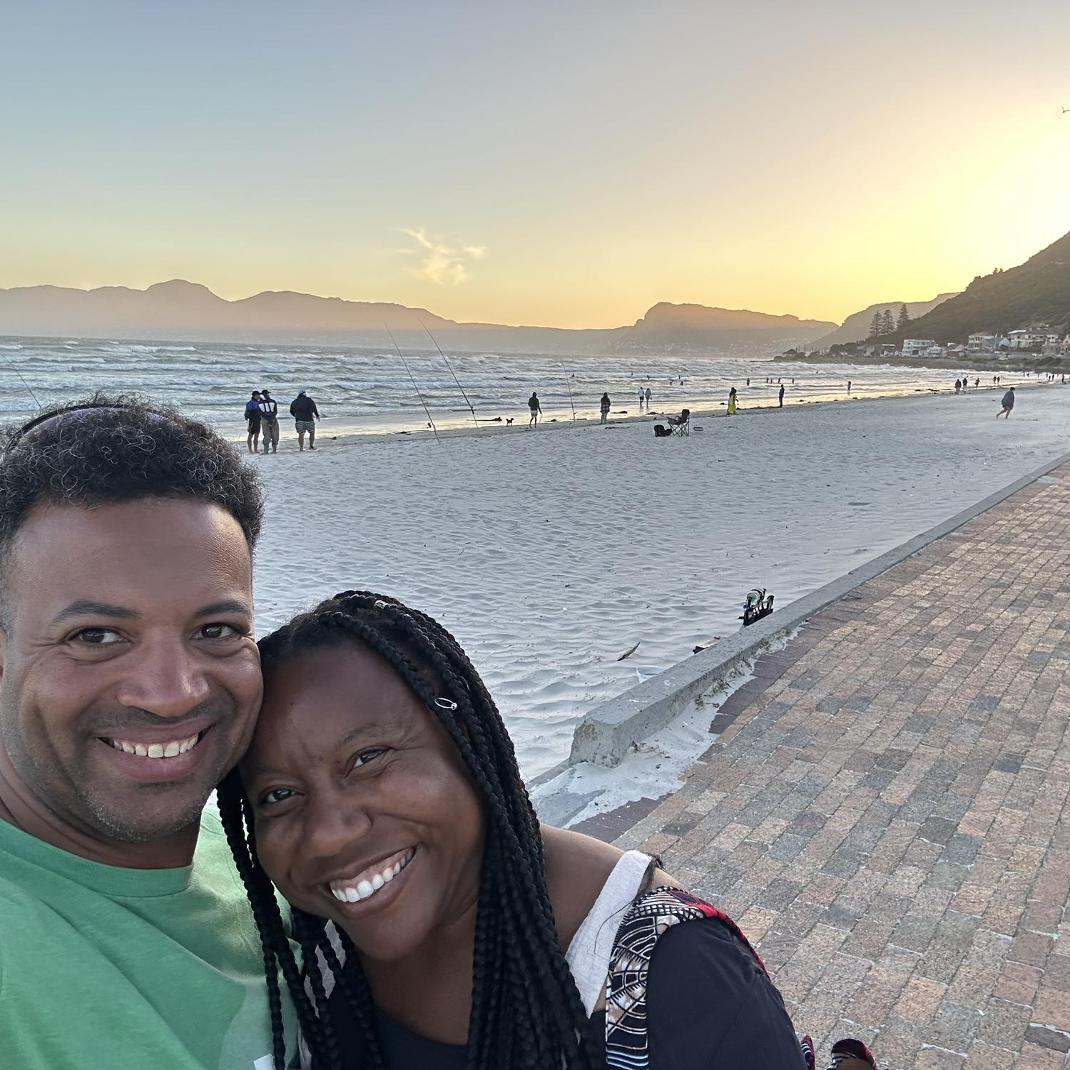 Scott joined me on my adventure of a lifetime - Muizenberg Beach South Africa