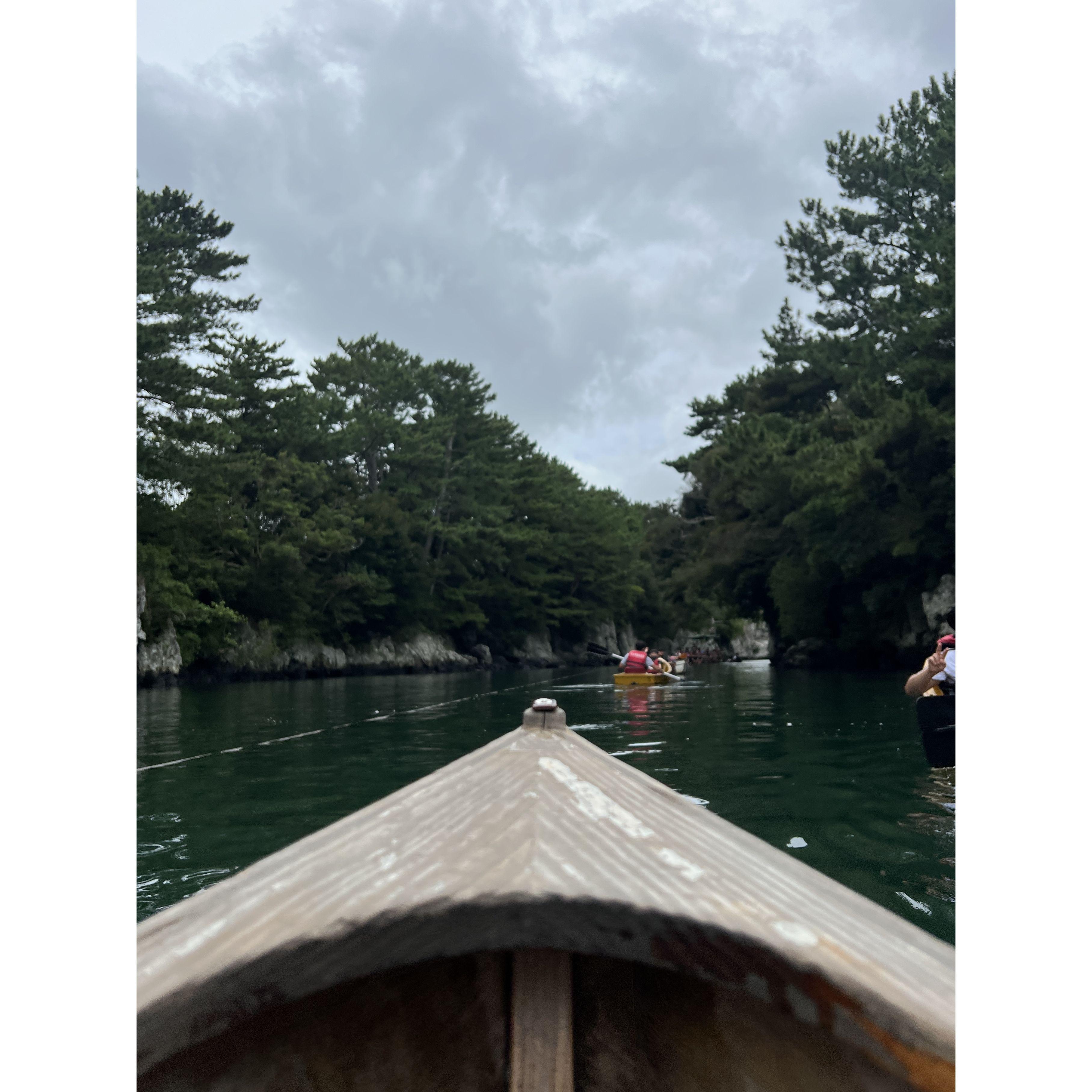 Our first canoe experience by ourselves at Jeju Island!