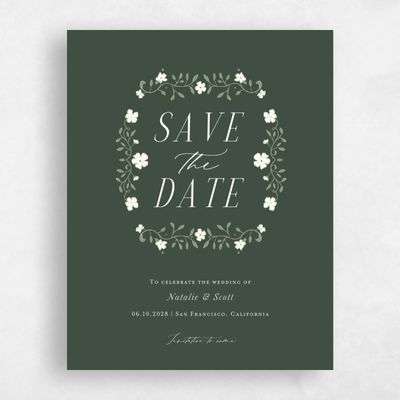 Evergreen Wedding Save the Date - Moira Portrait