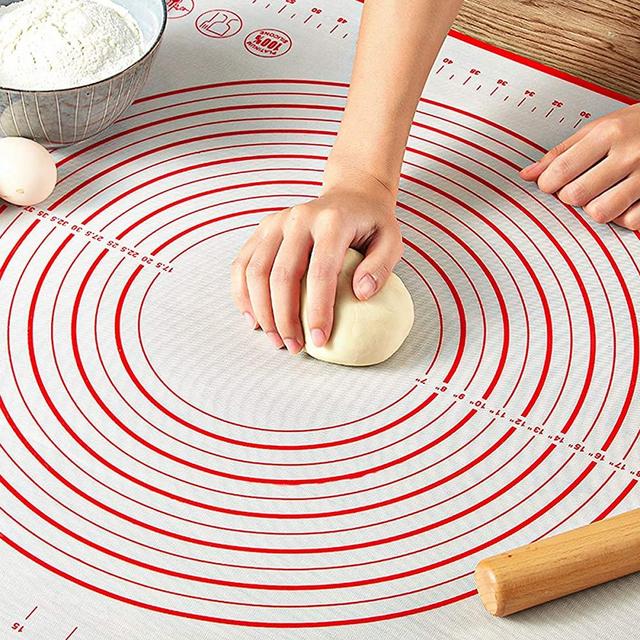 Pastry Mat for Rolling Dough, WeGuard 24“x20” Extra-large Silicone Pastry Kneading Mat Board with Measurements Marking BPA Free Food Grade Non-stick Non-slip Rolling Dough Baking Mat