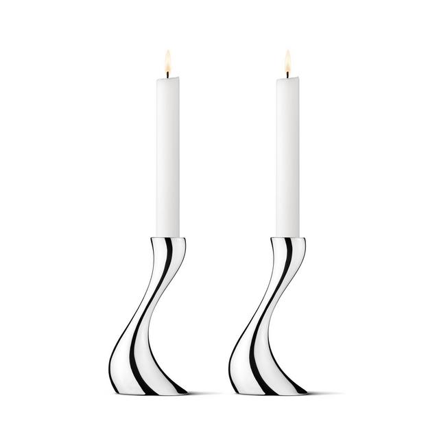 Georg Jensen Cobra Small Candleholder, Set of 2