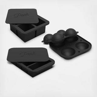 Peak 3-Piece Cocktail Ice Tray Set