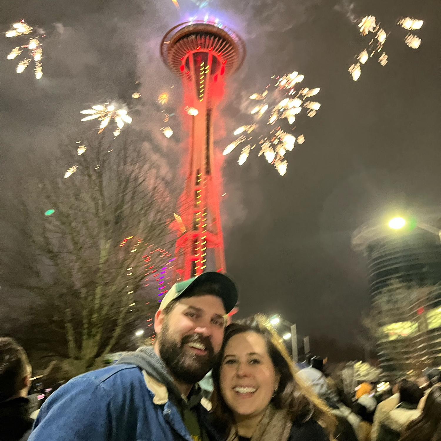 New Year's at the Needle! (No champagne involved in the taking of this photo)