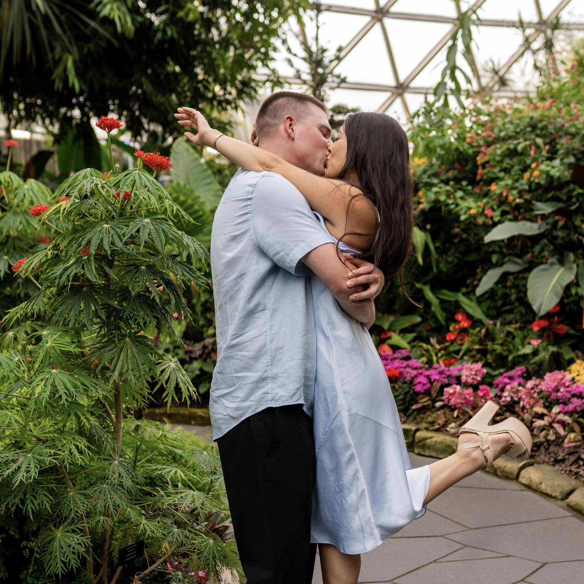 When Scotty rented out the Bloedel Conservatory for our engagement photoshoot!