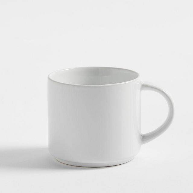 Mason Glossy Stoneware Mug, Set of 4 - Glossy True White
