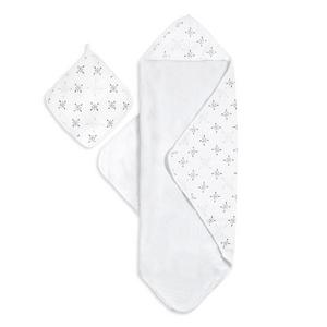 muslin-backed hooded towel set