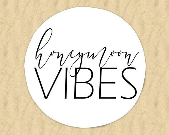 His & Hers "Honeymoon Vibes" Round Beach Towels