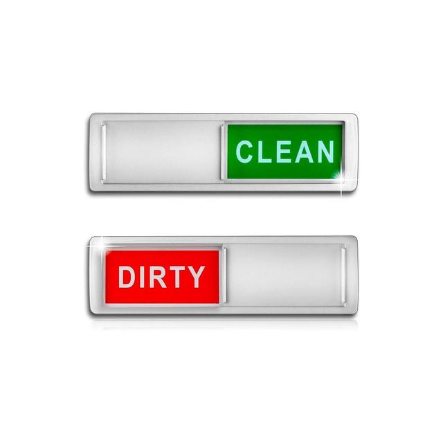 Dishwasher Magnet Clean Dirty Sign - Sleek and Convenient Design - Kitchen Gadgets - New Home Essentials, Heavy Duty Magnet with Optional Stickers