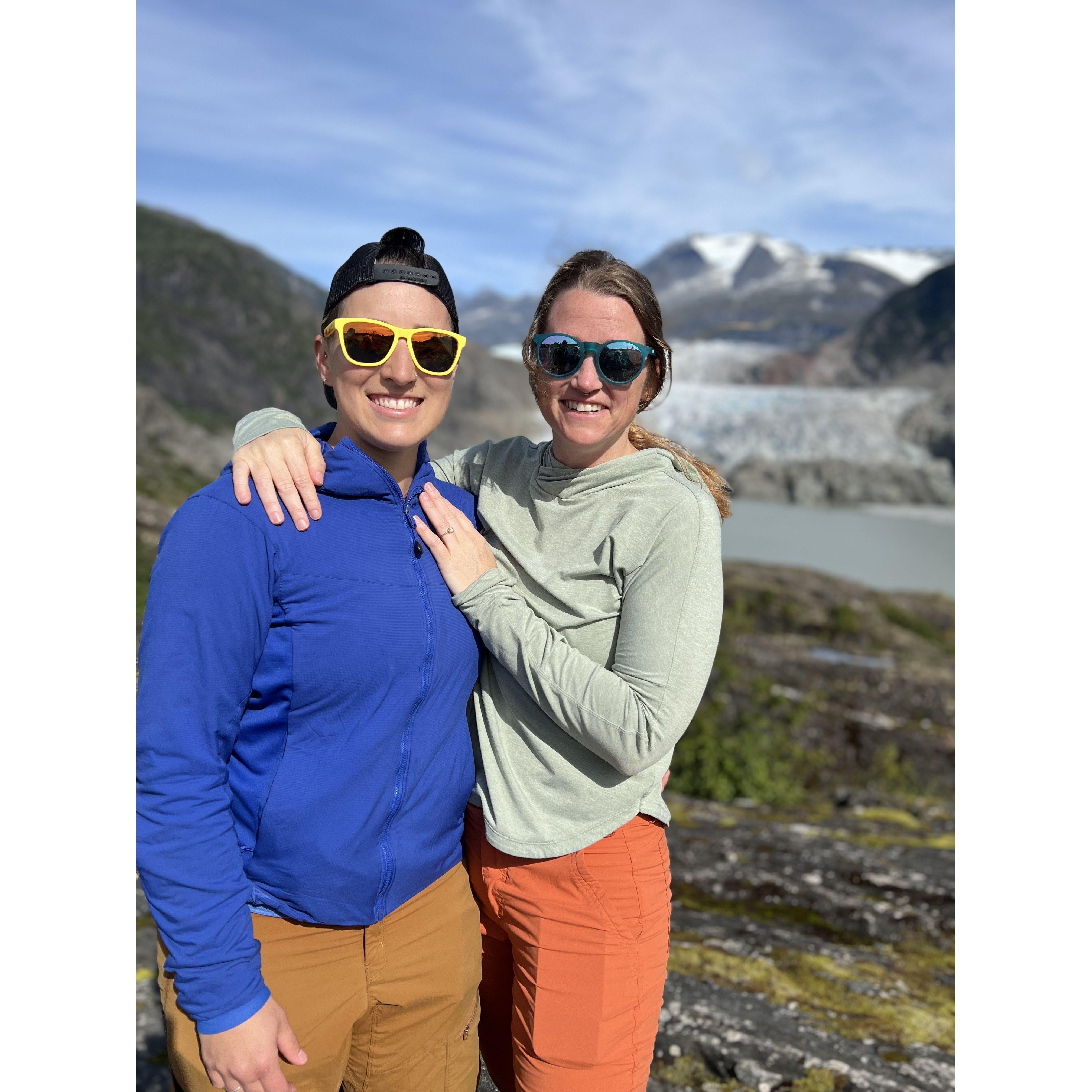We got engaged at Mendenhall Glacier in Juneau. -Sep 2024