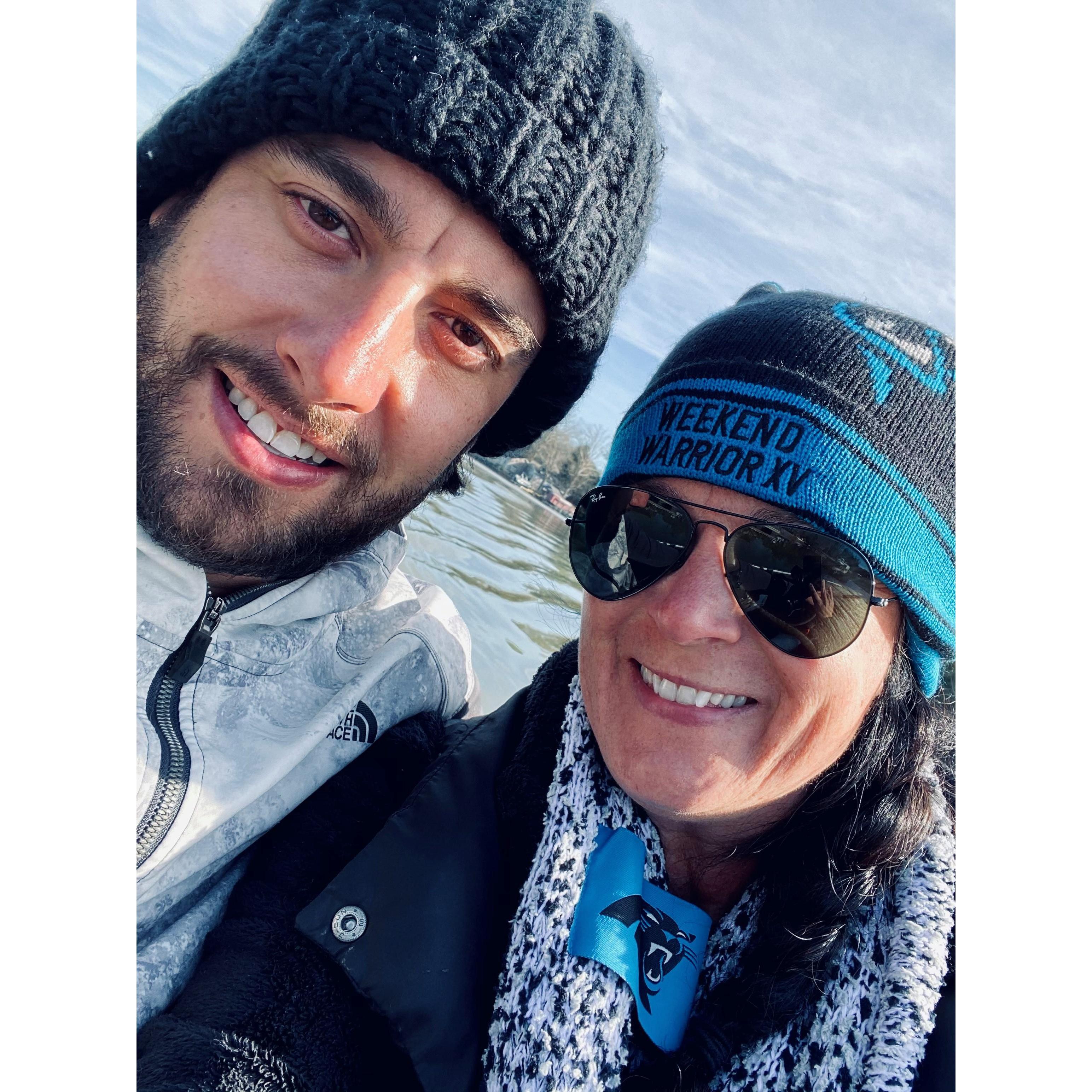 Freezing on the lake!