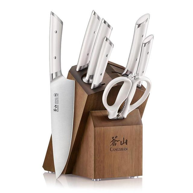 Cangshan HELENA Series German Steel Forged Knife Block Set (8-Piece, White)