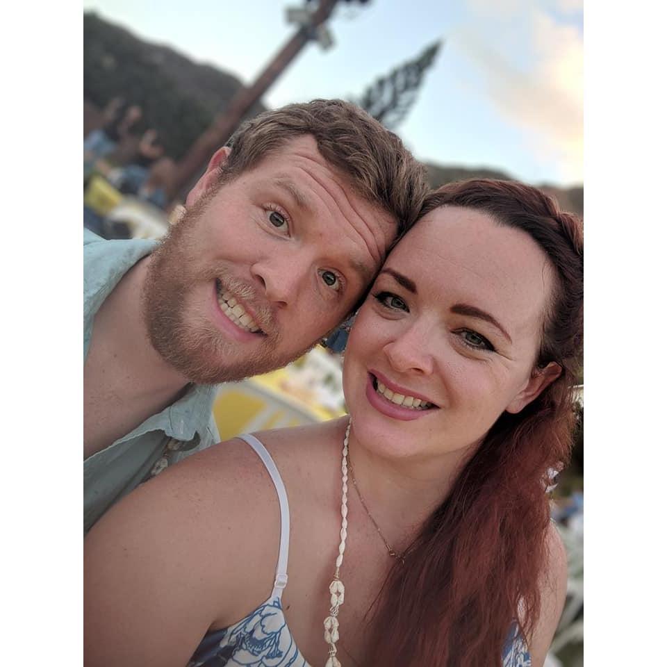 Aaron's first luau in Hawaii