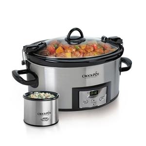 Crock-pot SCCPVL619-S-A 6-Quart Metallic Cooker with Hinged Lid, Black