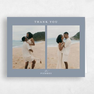 Dusty Blue Wedding Thank You - Seraphine Multiphoto