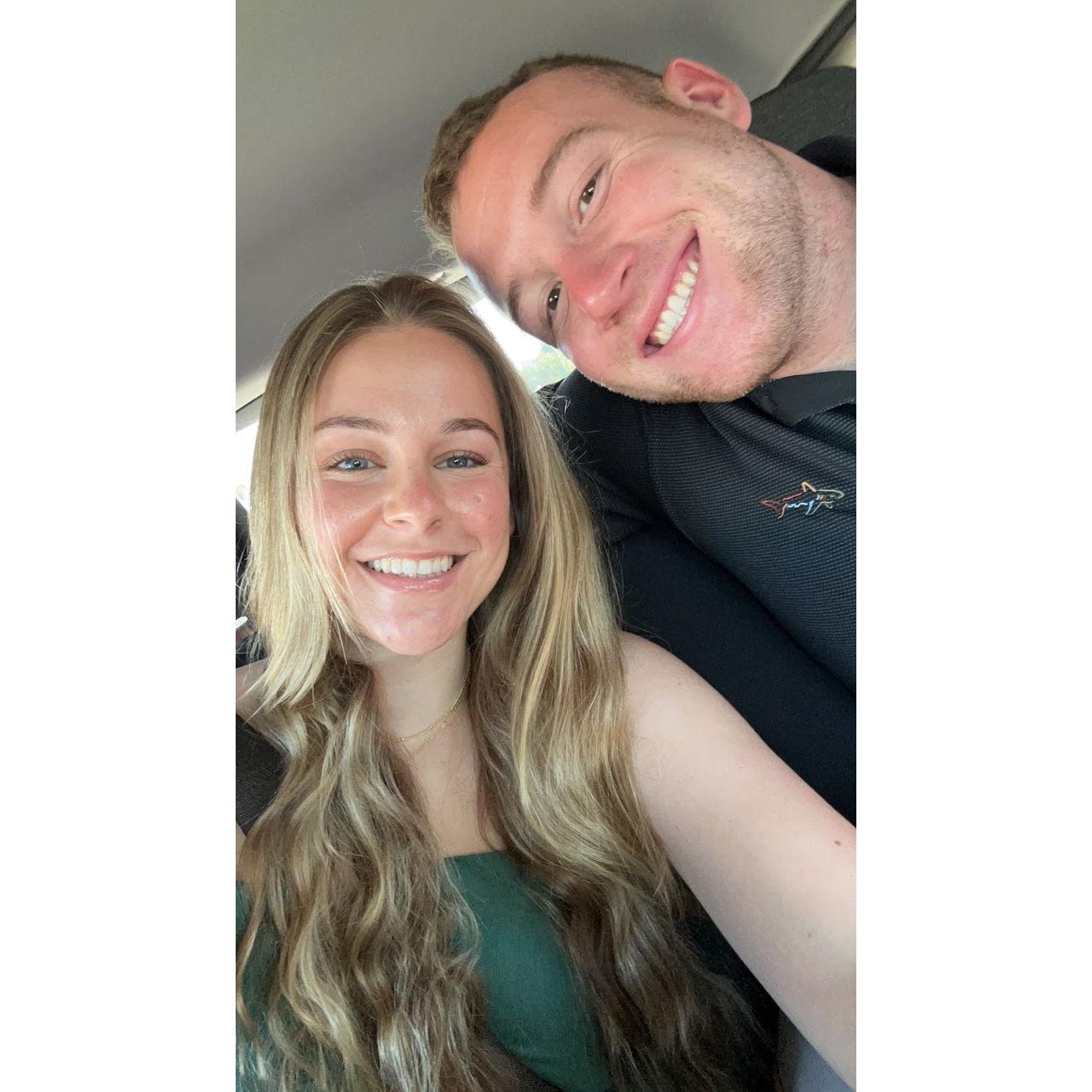 The couple attend's Matthew's high school graduation