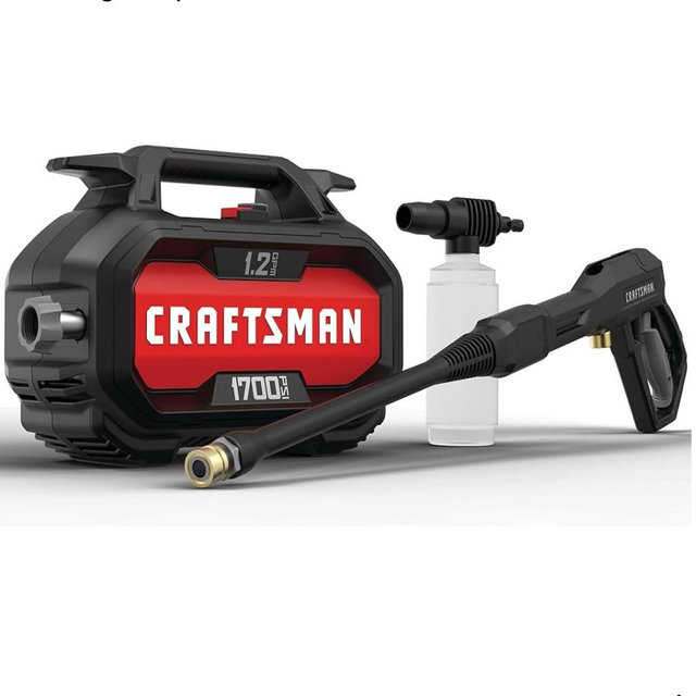 CRAFTSMAN Electric Pressure Washer, Cold Water, 1700-PSI, 1.2-GPM, Corded (CMEPW1700)
