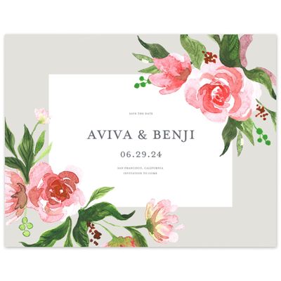 Sage Mist, Grey Wedding Digital Save the Date - Brookstone Classic