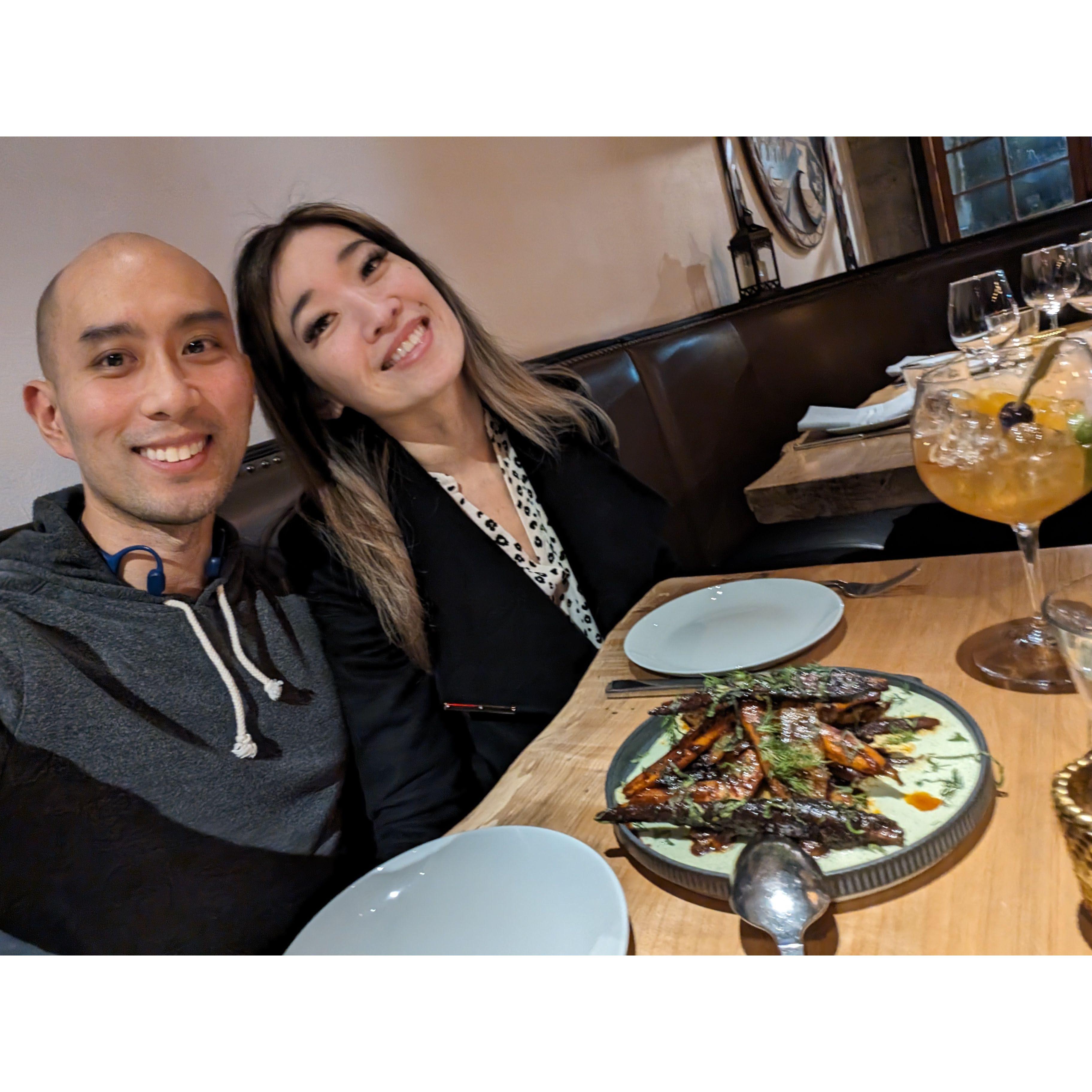 One of our many visits to our favorite restaurant in Aberdeen; Rediviva.