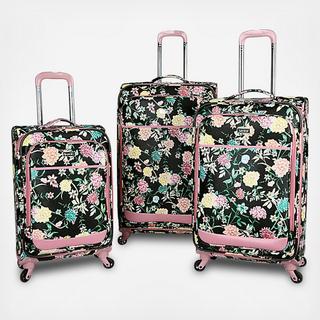 Le Jardin 3-Piece Expandable Luggage Set