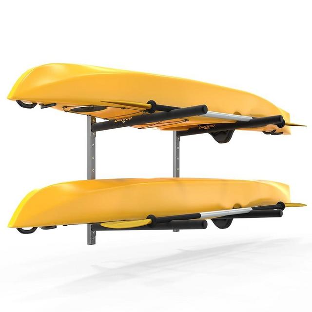 Bonnlo Kayak Storage Rack, Adjustable Heavy Duty Kayak Rack for Kayaks Paddle Boards, Kayak Paddle Holder for Garage, Spacesaver, Gentle on Padding, Boat Organizer