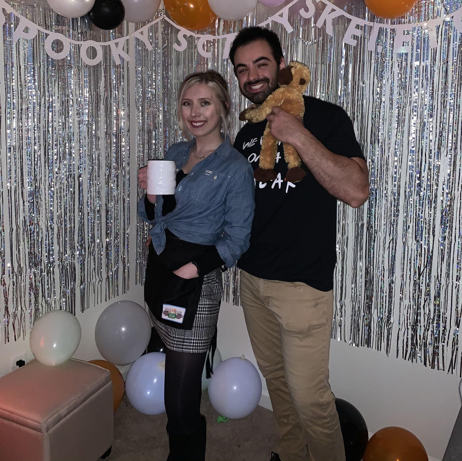 Fall 2020: We dressed up as Ross and Rachel for Halloween