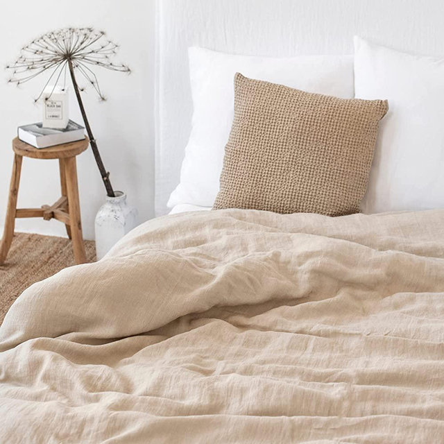 MagicLinen Linen Duvet Cover - Duvet Cover for King Size Bed - Linen Bedding - Natural Color - King Size